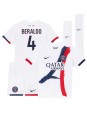 Paris Saint-Germain Lucas Beraldo #4 Dječji Gostujuci Dres kompleti 2025-26 Kratak Rukavima (+ kratke hlače)